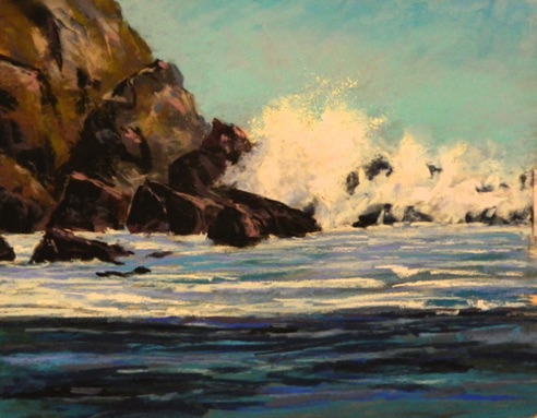 Cliffs to the Sea
11x14  Pastel